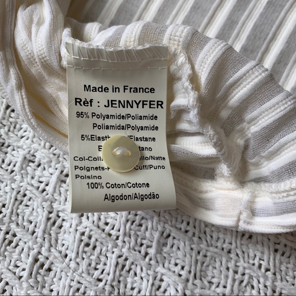 Rayure Paris Zip-Up Sheer Blouse - Picture 5 of 6